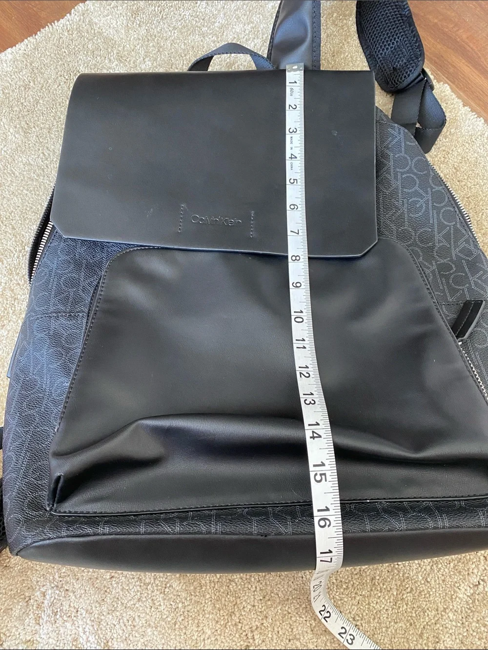 Calvin Klein Black Men's Logo-Accent Backpack